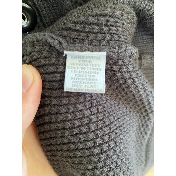 Charter Club Womens Black Double-Breasted Sweater Jacket Button Large Cotton - Picture 5 of 6